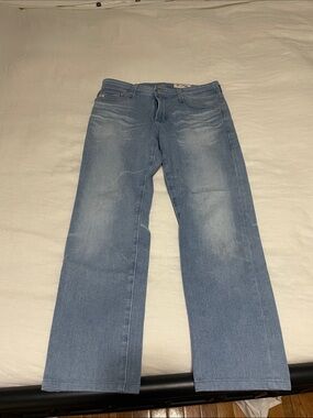 Ag Adriano Goldschmied Light Blue Straight Jeans